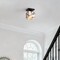 Jonathan Y Alessia 5 in. 1-Light Modern Contemporary Alabaster/Iron Cube LED Semi Flush Mount, White and Black M JYL1202C - alternate 5