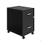Space Solutions 14.25 in W 2 Drawer Mobile Vertical File Cabinet W/ Accessory Drawer, Black 25707 - alternate 1
