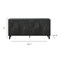 Homeroots 68" Black Distressed Carved Floral Sideboard with Four Doors 568413 - alternate 4