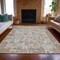 Homeroots 9' X 12' Taupe And Ivory Patchwork Washable Indoor Outdoor Area Rug 631441 - alternate 4