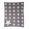 Homeroots Grey Ivory And Pink Stars Knitted Baby Blanket 383160 - alternate 1