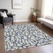 Homeroots 9' X 12' Beige And Blue Geometric Washable Indoor Outdoor Area Rug 599176 - alternate 5