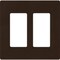 Lutron Designer Wall Plates, Number of Gangs: 2 Thermoset, Gloss Finish, Brown CW-2-BR - alternate 1