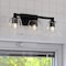 Vaxcel Wallingford 3 Light Matte Black Transitional Bathroom Vanity Fixture Clear Glass W0495 - alternate 1
