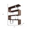 Homeroots 67" Brown And Silver Metal and Wood Three Tier Etagere Bookcase 555013 - alternate 3