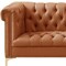 Homeroots 85" Camel Faux Leather Manufactured Wood Sofa 543961 - alternate 4