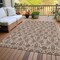 Homeroots 8' X 10' Ivory Taupe And Beige Floral Washable Indoor Outdoor Area Rug 582281 - alternate 4