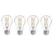 Bulbrite LED Filament, PK4, 7.6 W Dimmable A19 Light Bulb with Clear Finish and Medium Screw E26 Base, 3000K 776227 - alternate 1