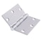Global Door Controls 3.5 in. x 3.5 in. Brushed Chrome Full Mortise Residential Squared Hinge with Removable Pin, 2PK CP3535-US26D-2 - alternate 2