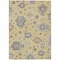 Homeroots 9' X 12' Gold Brown And Blue Floral Washable Indoor Outdoor Area Rug 606156 - alternate 3