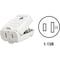 Leviton 15A 125V 2-Wire 2-Pole Hinged Cord Connector White 016-102-WP - alternate 1