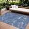 Homeroots 9' X 12' Blue Ivory And Gold Abstract Washable Indoor Outdoor Area Rug 601048 - alternate 1