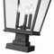 Z-Lite Raphael Sand Black 3 Light Outdoor Pier Mounted Fixture 5029PHBS-SQPM-BK - alternate 5