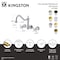 Kingston Brass Two-Handle Wall Mount Tub Faucet, Antique Brass KS1023BEX - alternate 2