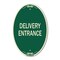 Signmission Traffic Entrance Sign Delivery Entrance, 12 Inch X 18 Inch Architectural Oval, Heavy Gauge Aluminum A-OV-G-1218-22793 - alternate 1