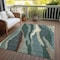 Homeroots 5' X 8' Sage Brown And Beige Abstract Washable Indoor Outdoor Area Rug 601003 - alternate 4
