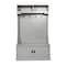 Flash Furniture Fraser 40" Wide Hall Tree with Double Door Storage Bench, Coat Rack with 4 Black Double Hooks, and 2 Upper Storage Cubbies in Gray NAN-FY-HY-HT04-GRY-GG - alternate 5