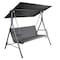 Sunjoy Outdoor Porch Swing, 2 Seat Patio Metal Swing with Adjustable Canopy and Removable Cushion A215012600 - alternate 3