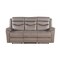 Homeroots 78" Brown Velvet Reclining Sofa With Black Legs 347270 - alternate 1