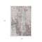 Homeroots 9' X 12' Plum And Ivory Abstract Washable Indoor Outdoor Area Rug 643623 - alternate 2