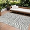 Homeroots 8' X 10' Gray And Ivory Animal Print Washable Indoor Outdoor Area Rug 600621 - alternate 1