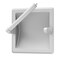 Gatco Pivoting Arm Recessed Toilet Paper Holder, Matte White 754 - alternate 3