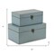 Homeroots Set of Two Blue Wood Box With Lid, 2PK 399678 - alternate 3
