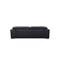Homeroots 92" Black Italian Leather Sofa With Silver Legs 329713 - alternate 3