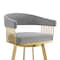 Armen Living Chelsea 30in Swivel Bar Stool with Gold Brushed Stainless Steel and Anchor Gray Fabric LCCSBABGLAGRY30 - alternate 5