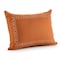 Homeroots 14" X 20" Orange Geometric Cotton Lumbar Throw Pillow 549450 - alternate 3