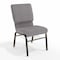 Flash Furniture Fabric Church Chair, Gray XU-CH-60096-BEIJING-GY-BAS-GG - alternate 1