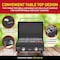 Lifemaster Black Portable Gas Grill, Dual 10,000 BTU Burners, 275 Sq.In, Push Start, Thermometer, BBQ/Camping LMGRBLACK - alternate 2