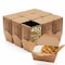 Eco Harmony Products Kraft Paper Take-Out Boxes, PFAS-Free, Recyclable, 5" x 4.25" x 2.5", 450PK 804582 - alternate 1