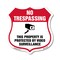 Signmission No Trespassing Shield Sign This Property, 6 Inch X 6 Inch, Plastic Sign SHI-P-6-424 - alternate 1