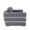 Homeroots 75in Gray And Silver Italian Leather Loveseat 477566 - alternate 2