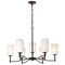 Nuvo Liam, 9 Light Chandelier, Matte Black, White Opal Glass 60/8219 - alternate 4