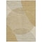 Homeroots 5' X 8' Gold And Beige Geometric Washable Indoor Outdoor Area Rug 597632 - alternate 5