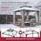 Sunjoy Kingston 10x10  Gazebo, Steel & PC Roof Hardtop Gazebo, Curtain, Netting, Woodgrain Aluminum Posts A10204382000 - alternate 6