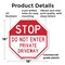 Signmission Stop Do Not Enter Private Driveway, 18 Inch X 18 Inch, Plastic Sign OC-P-18-278 - alternate 3