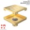 Hydroware Square Shower Drain, C06 Brushed Gold, 6 Inches HYD-0020 - alternate 2