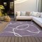 Homeroots 5' X 8' Purple And Ivory Abstract Washable Indoor Outdoor Area Rug 597512 - alternate 3