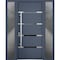 Vdomdoors Steel Door Deux 1105 Gray Graphite 2 Sidelight Exterior Windows Stainless Inserts Single Modern Pai DEUX1105EXD-GRE-W16+36+16xH80-RH-O - alternate 2