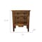 Homeroots Vintage Rustic Farmhouse Three Drawer Dresser 387691 - alternate 2