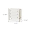 Homeroots 32in White and Gold Wood and Metal Carved Geometric Accent Cabinet With Three Drawers 611039 - alternate 3