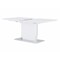 Homeroots 63" White Solid Wood Butterfly Leaf Pedestal Base Dining Table 383829 - alternate 2