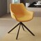 Leisuremod Markley Swivel Leather Dining Arm Chair with Iron Legs, 2PK ESCBL-26-BR2 - alternate 6