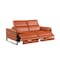 Homeroots 77in Orange and Black Italian Leather Power Reclining Loveseat 720498 - alternate 4