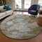 Homeroots 8' Brown Taupe And Ivory Round Abstract Washable Indoor Outdoor Area Rug 582154 - alternate 4