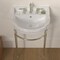 Whitehaus Collection 22 in Console Sink With Semi-Circular Bowl, Single Faucet Drilling, Brass Leg Supports and Overflow WHV022-L32-3H-PN - alternate 4