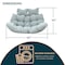 Leisuremod 2-Person Hanging Egg Chair Cushion, Weather-Resistant, Headrest & Zippered Cover ES52C-LGR - alternate 3